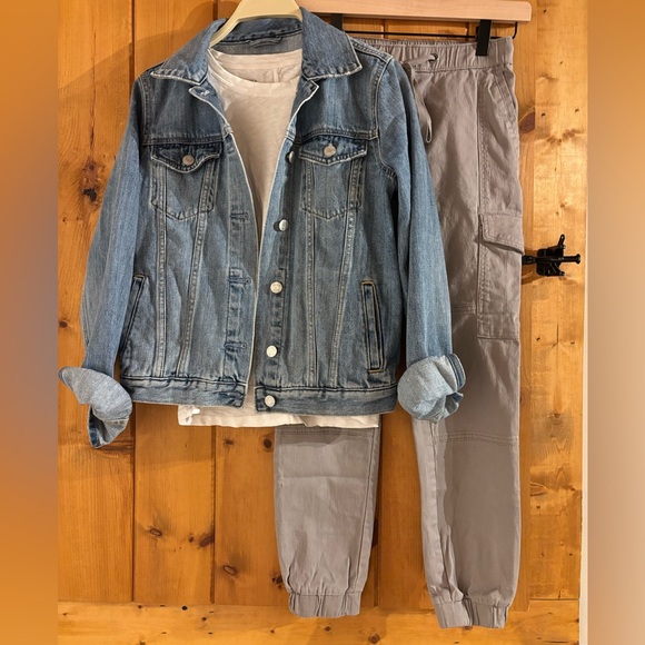 Rewash Khaki Gray Drawstring cargo Pants - Picture 2 of 9